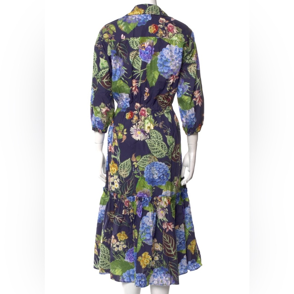Cara Cara Floral Print Midi Length Cotton Dress NWOT - Picture 4 of 8